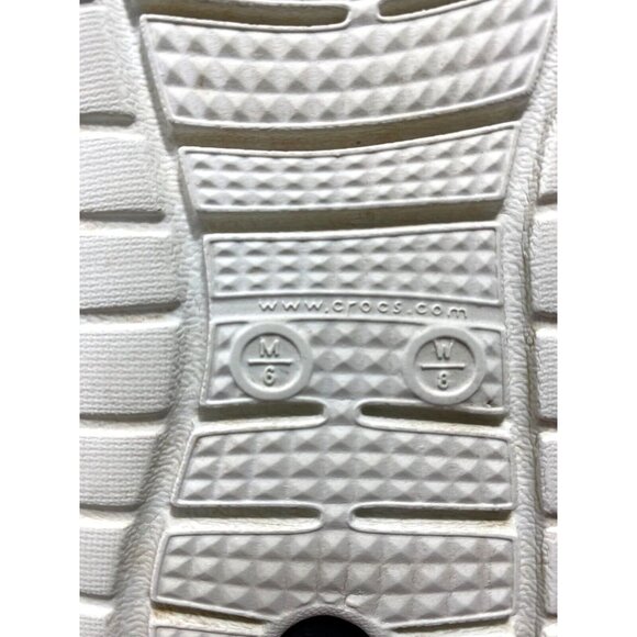 CROCS Lite Ride Clog Shoes Green/White Memory Foam Insole Breathable W8, M6 EUC - Picture 9 of 9